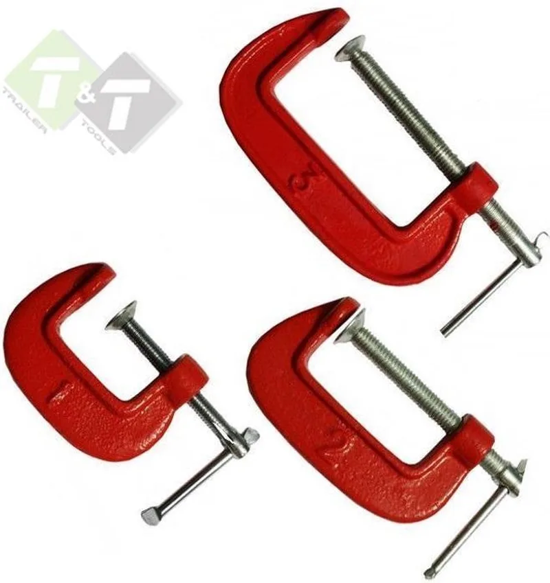 g-klem set - klem - lijmklem - 3 delig by Benson, Blue – product image