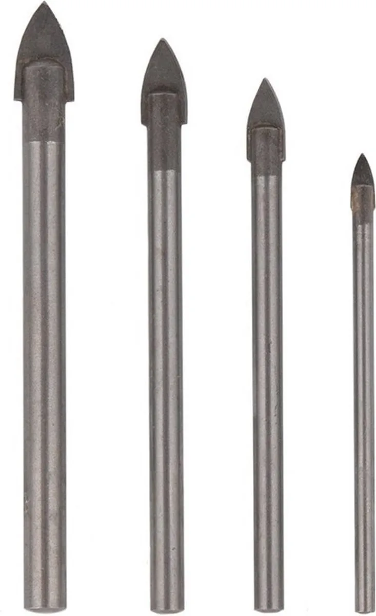 Glas boorset - 4-delig - 3 - 5 - 6 en 8 mm - glasboren de Benson – image du produit