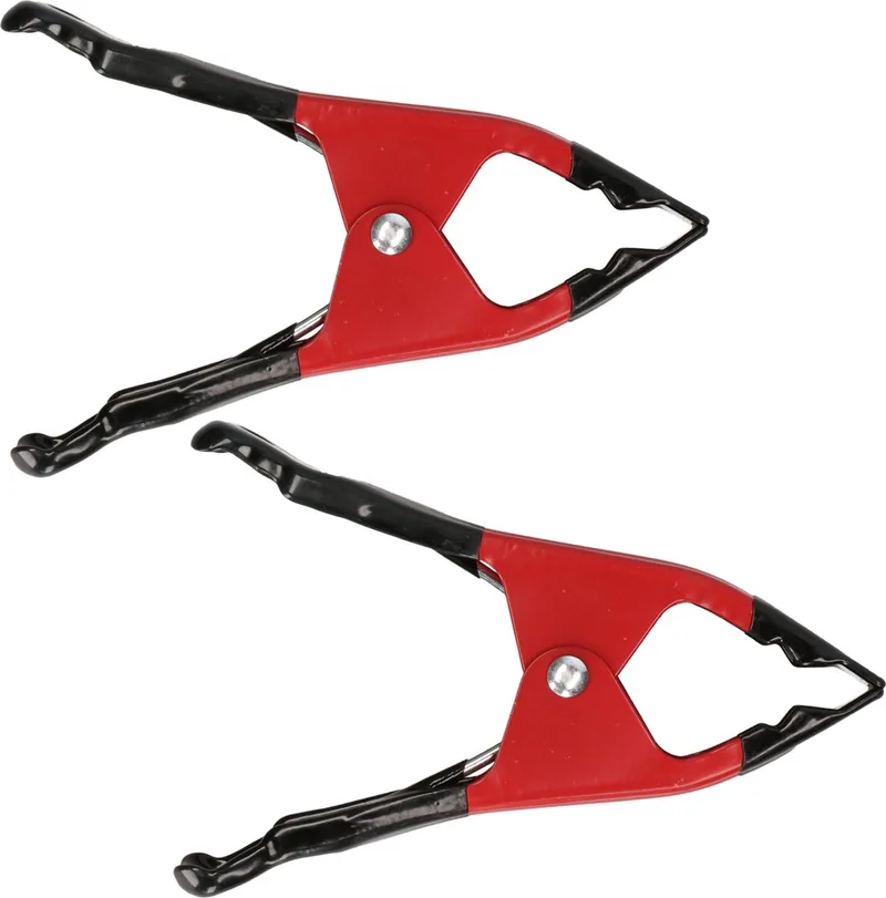 Hobbyklem/lijmklem/zeilklemmen van metaal - 8x - 15 cm - veerklemmen - klemmen voor outdoor de Benson, Rouge – image du produit