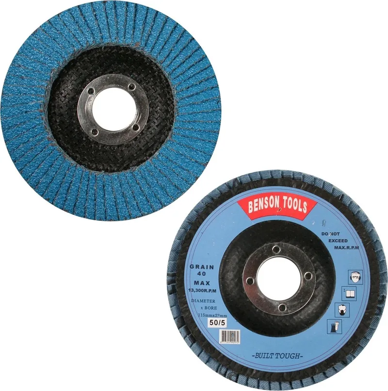 Hofftech Lamellen schuurschijf - K40 - 13.300 o/min - 115 mm - Voor staal en RVS by Benson – product image