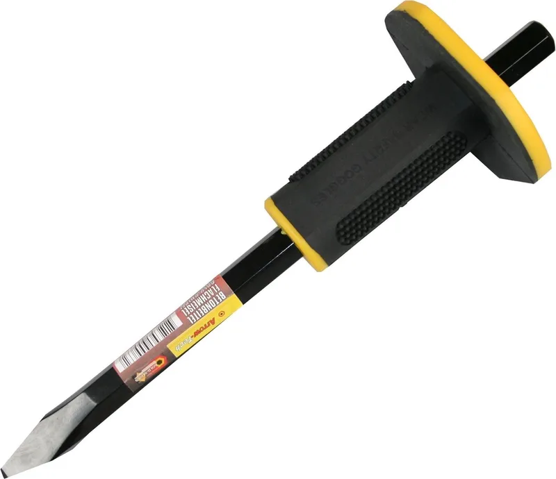 Koudbeitel - Puntbeitel - Gehard Staal - Rubberen Grip - Beschermingsplaat - 300 x 18 mm von Benson – Produktbild