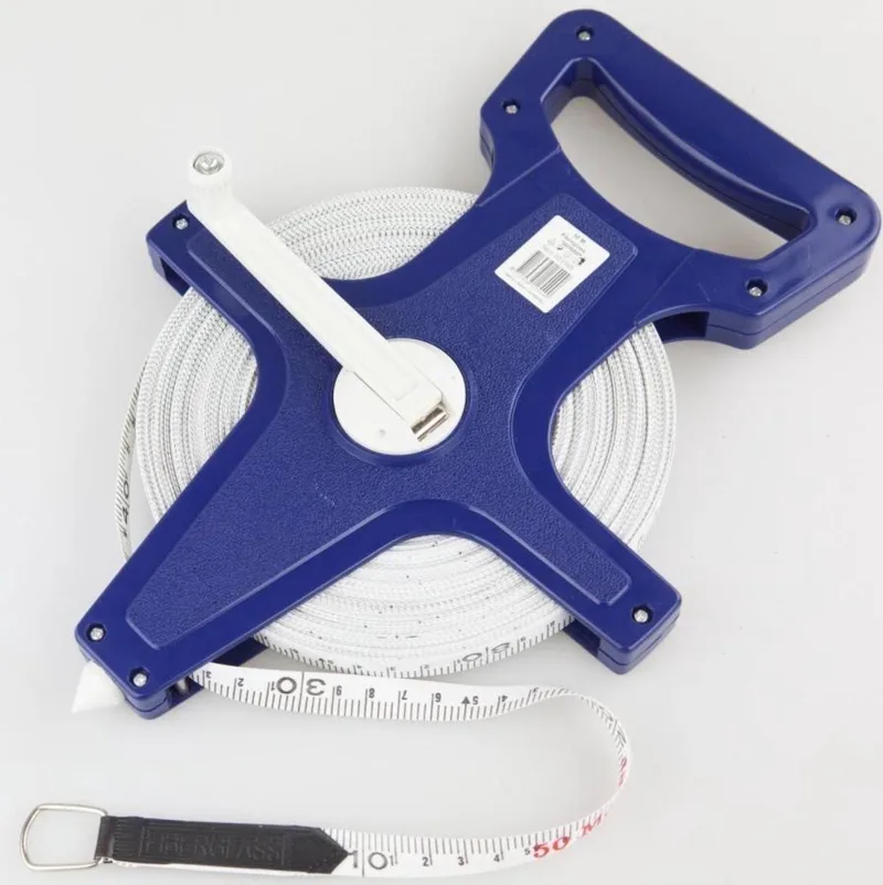 Landmeter - 30 meter - meetlint op haspel de Benson, Bleu – image du produit