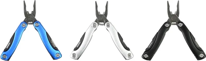 Multitool set mini - 12 functies - robuust staal - 7 cm - modern design by Benson, Blue – product image