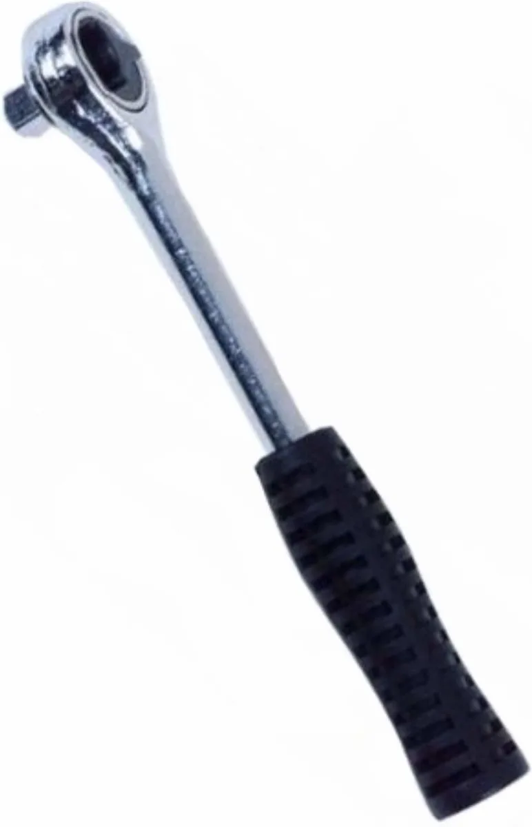 Omkeerbare ratel - Ergonomisch handvat - 125 mm - Chroom vanadium von Benson, Schwarz – Produktbild