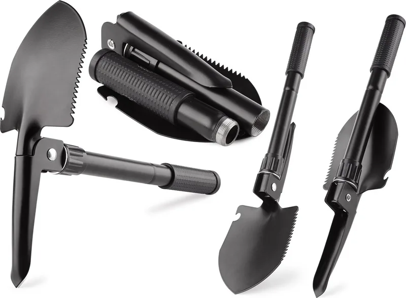 Opklapbare schep - multifunctioneel - 4-delig - 41 cm - inclusief opbergtas van Benson – productafbeelding