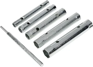 Pijpsleutel set - Verzinkt staal - 8 t/m 17 mm - 5-delig - Inclusief wringijzer de Benson, Blanc – image du produit 1 sur 4