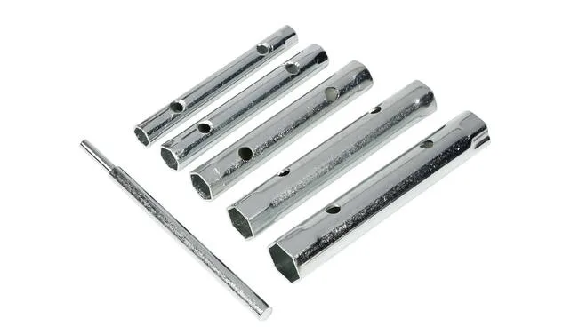 Pijpsleutel set - Verzinkt staal - 8 t/m 17 mm - 5-delig - Inclusief wringijzer de Benson, Blanc – image du produit 2 sur 4
