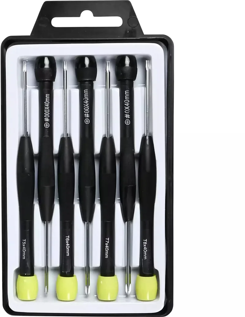 Precisie schroevendraaierset - 7-delig - Torx en kruis - Geschikt voor elektronica en fijne apparaten von Benson, Schwarz – Produktbild