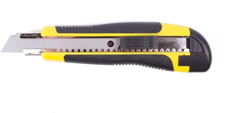 Profi afbreekmes - 18 mm - Stevig en gebruiksvriendelijk by Benson, Yellow – product image