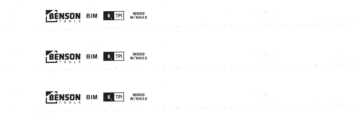 Reciprozaagbladen 3-delig hout/ metaal (9"-6TPI) - 9? ( 230 mm) - Hoogwaardig staal met geharde tanden - 230 mm fra Benson – produktbillede