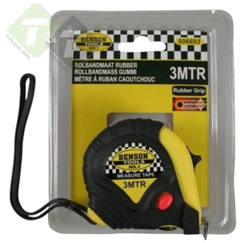Rolmaat, Rolbandmaat, Rubber, 3 meter, Benson meetband de Benson, Ornaje – image du produit