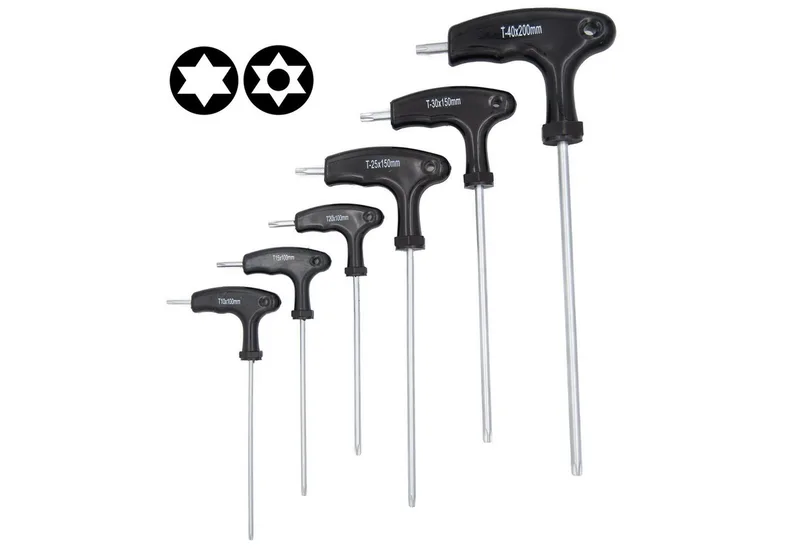 Schraubendreher Torx T Steckschlüssel Satz T Griff T10-T40, Schraubendreher, Schlüssel, Set, 6-tlg by Benson – product image 1 of 2