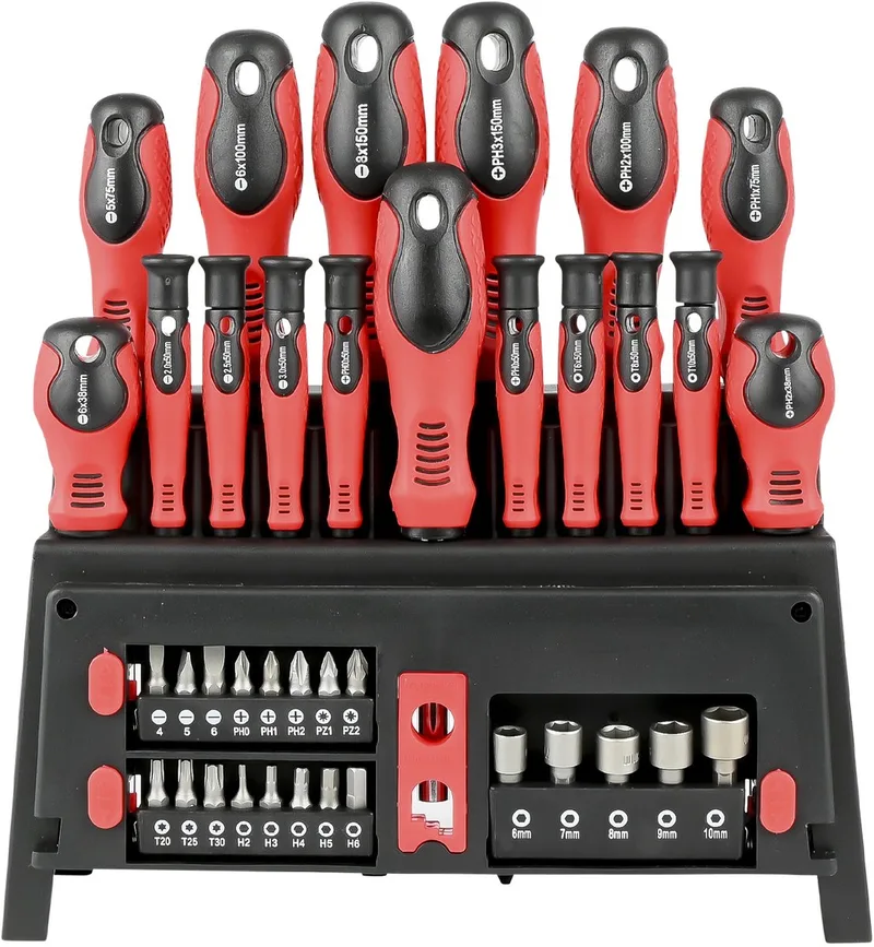 Schroevendraaier en bit set 39 stuks by Benson, Red – product image