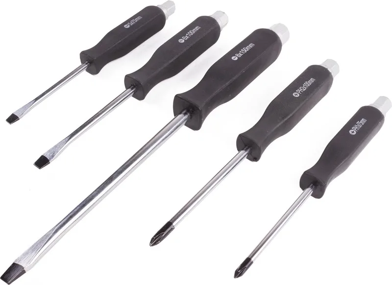 Schroevendraaier set - 5-delig - plat en kruiskop - ergonomisch - duurzaam de Benson, Ornaje – image du produit