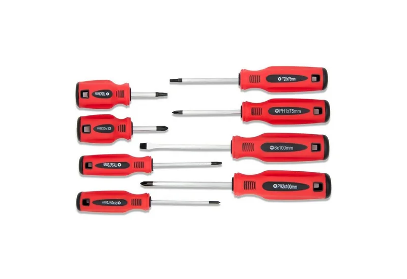 Schroevendraaier Set - Profi - Ergonomisch - 8 Delig - Diverse Maten - Duurzaam de Benson, Ornaje – image du produit 2 sur 2