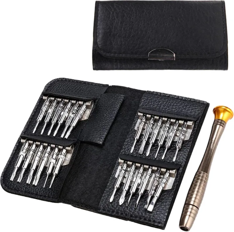Schroevendraaier set - schroevendraaiers - mapje - 25 precisie by Benson, Black – product image