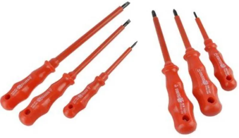 Schroevendraaierset - 6 delig - Elektrische bescherming - Veilig klussen de Benson, Rouge – image du produit
