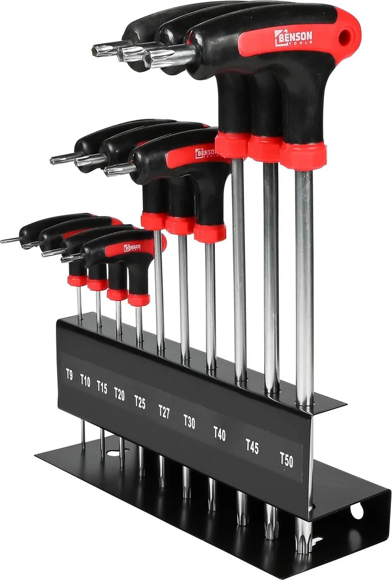 Schroevendraaierset - Torx - T-greep - 10 delig by Benson, Grey – product image
