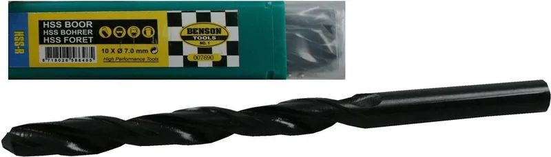 Set metaalboren - HSS - 7 mm - 10 stuks - korte versie - rechts snijdend by Benson – product image