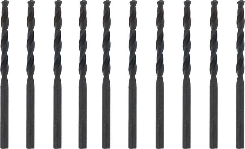 Set van 10 HSS metaalboren - 4.5 mm - gerold spiraalontwerp - rechts snijdend - 79 mm lengte by Benson – product image