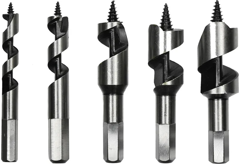 Slangenboor Boorset - Precisie-gefreesd - Zelf-voedende schroefpunt - 10-25 mm - 5-delig by Benson – product image