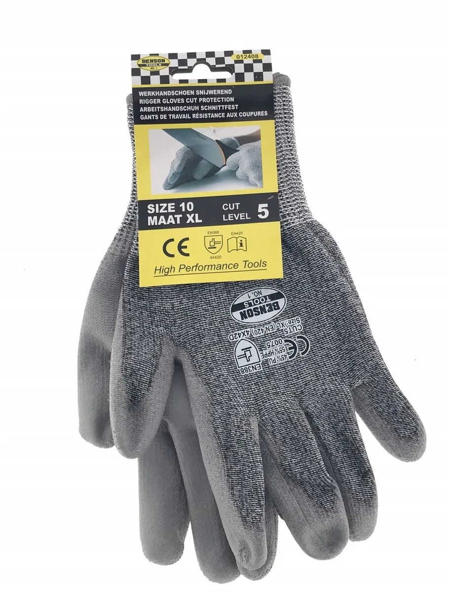 Snijwerende werkhandschoenen - PU Flex - XL - zwart de Benson, Noir, 10 – image du produit