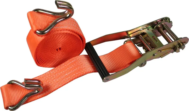 Spanband met ratel - 5 meter - 3 ton capaciteit - inclusief 2 haken de Benson, Orange – image du produit