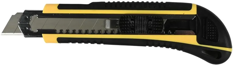 Stanleymes - Afbreekmes - 18 mm - Inclusief 3 extra mesjes van Benson, Geel – productafbeelding