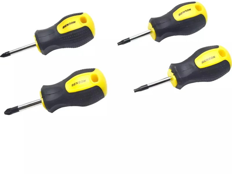 Stubby schroevendraaierset - 4-delig - Softgrip - Compact ontwerp - Ophangoog by Benson, Ornaje – product image