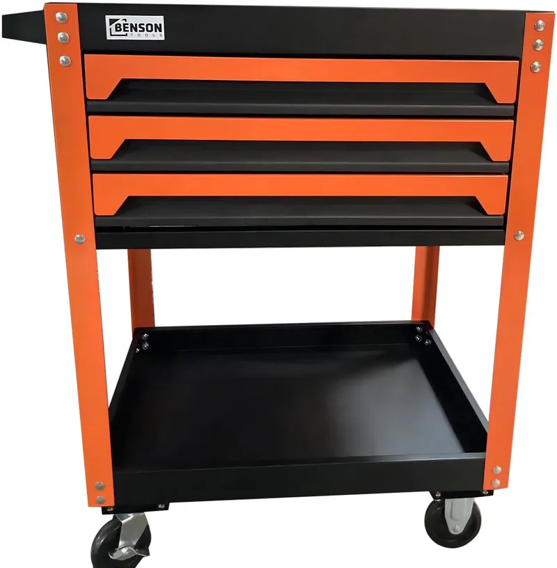 Tools - Gereedschapstrolley gevuld - demonteerbaar 3 laden - 73-delige Set van Benson, Zwart – productafbeelding