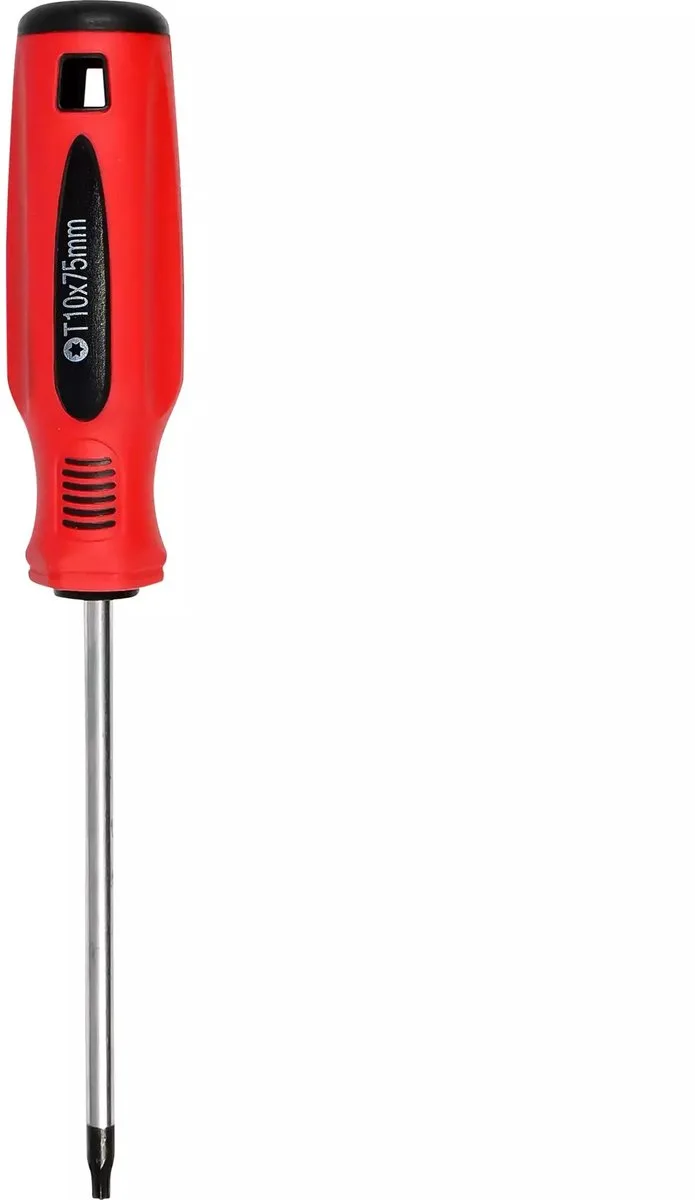 Torx T10 schroevendraaier - gehard Cr-V staal - magnetische punt - 175 mm by Benson, Red – product image
