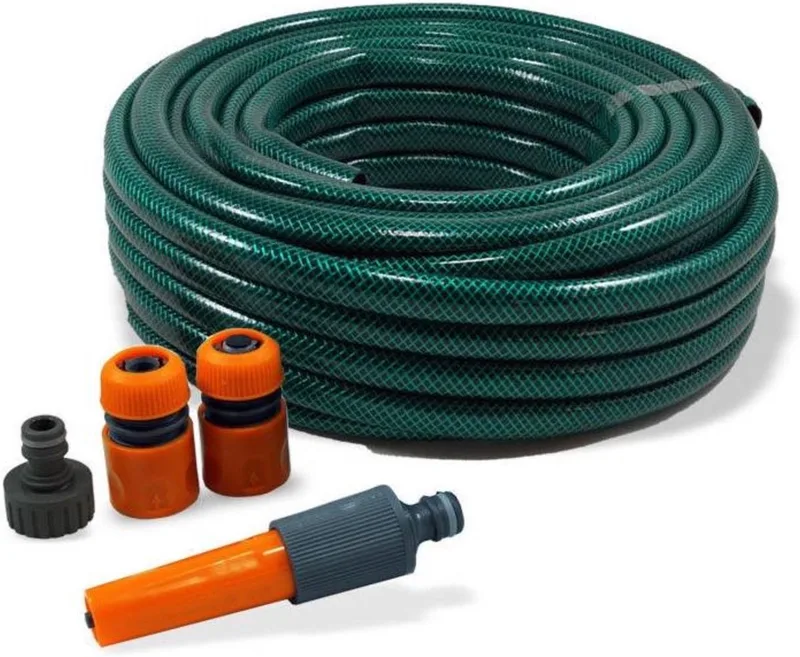 Tuinslang - 15 meter - tot 8 bar - incl. koppelstukken - waterslang by Benson, Green – product image