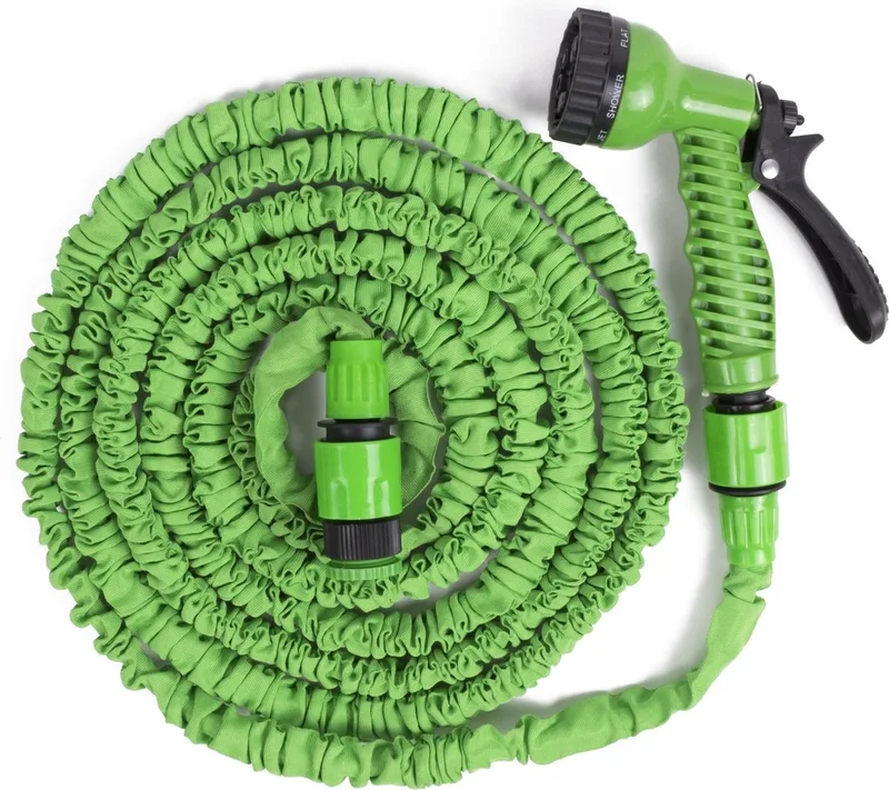 Tuinslang - Fexibel - 10 meter - Tuinslang met koppeling - Spuitpistool - Groen de Benson – image du produit