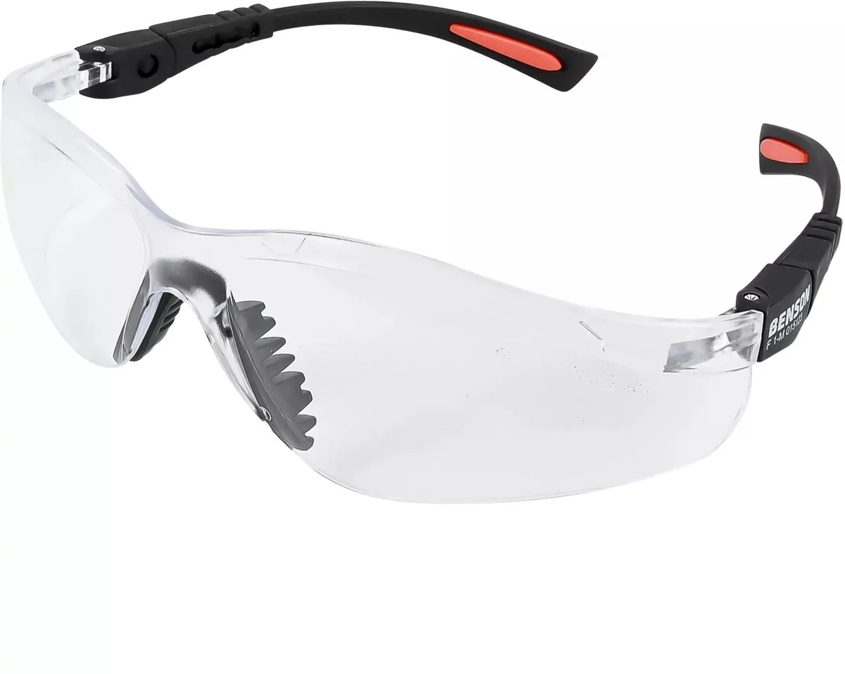 Veiligheidsbril zwart rood frame - beschermt tegen vuil en vocht de Benson – image du produit