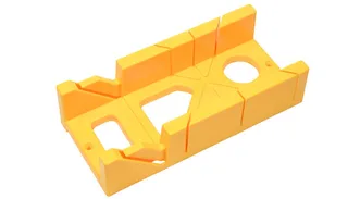Verstekbak - 45 en 90 graden - Geel - Kunststof - 30x14x8 cm fra Benson – produktbillede 2 af 5