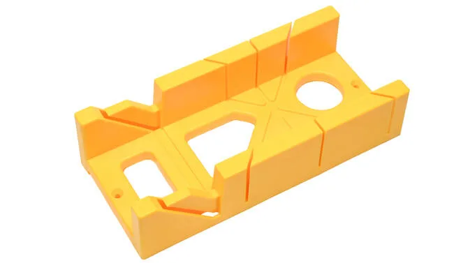 Verstekbak - 45 en 90 graden - Geel - Kunststof - 30x14x8 cm fra Benson – produktbillede 2 af 5