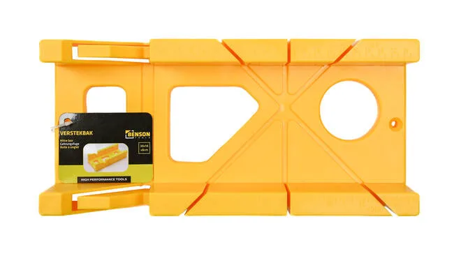 Verstekbak - 45 en 90 graden - Geel - Kunststof - 30x14x8 cm fra Benson – produktbillede 5 af 5