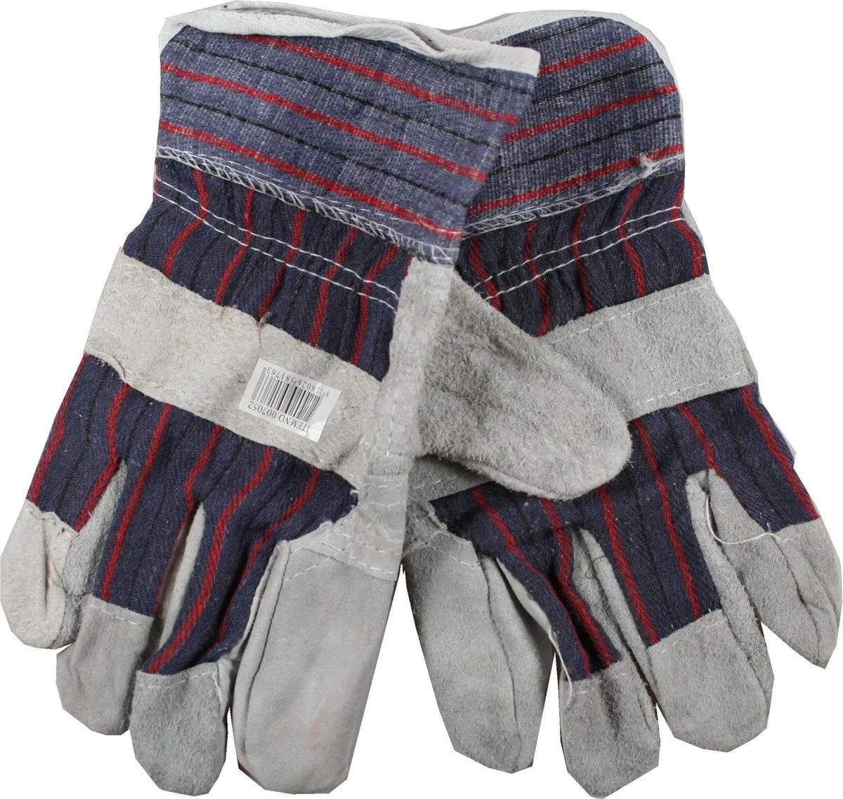 Werkhandschoen rundsplit - XL - verstevigde handpalmen - polsbescherming de Benson, Gris, 10 – image du produit