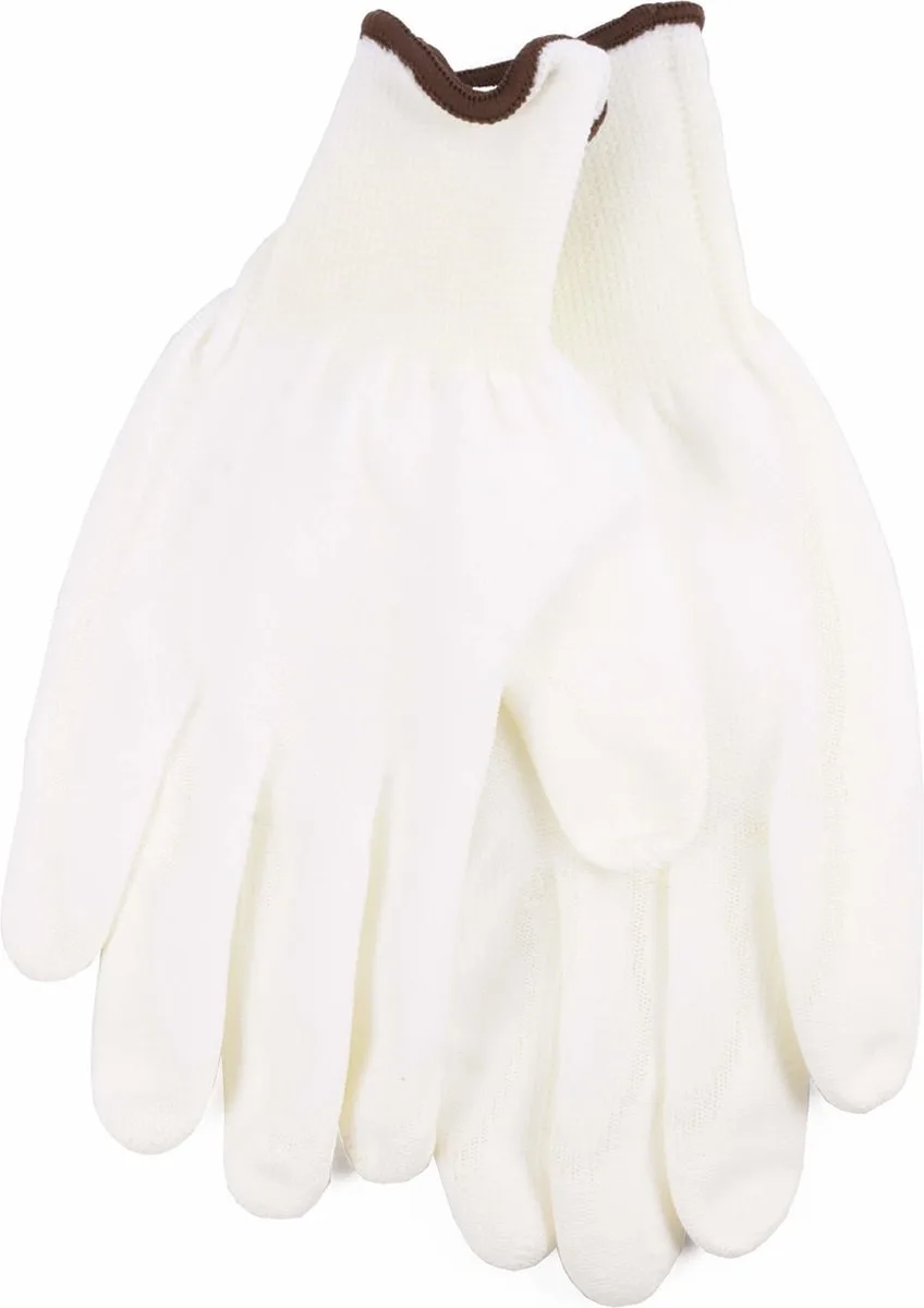 Werkhandschoenen - PU Flex - Nylon - L - Set van 2 van Benson, Wit – productafbeelding