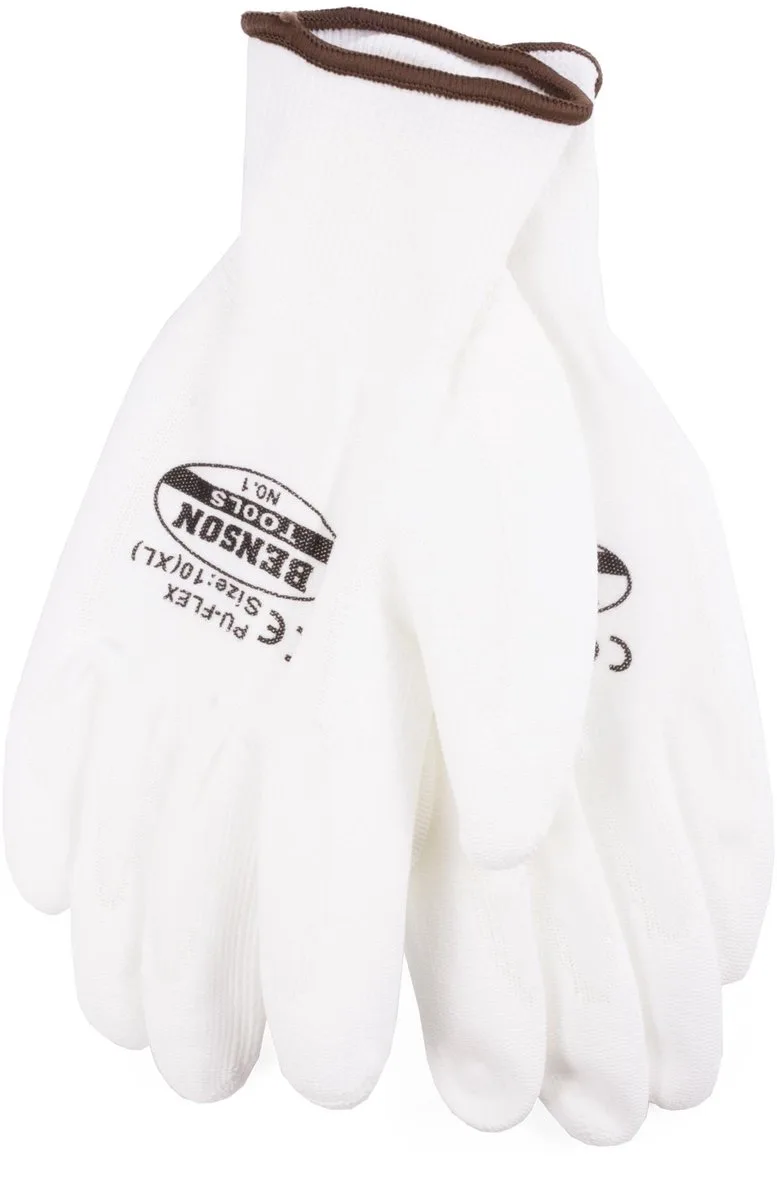 Werkhandschoenen - PU Flex Nylon - Schilderen - (XL) - Wit von Benson, Weiß, Ideaal voor schilderwerk, 10 – Produktbild