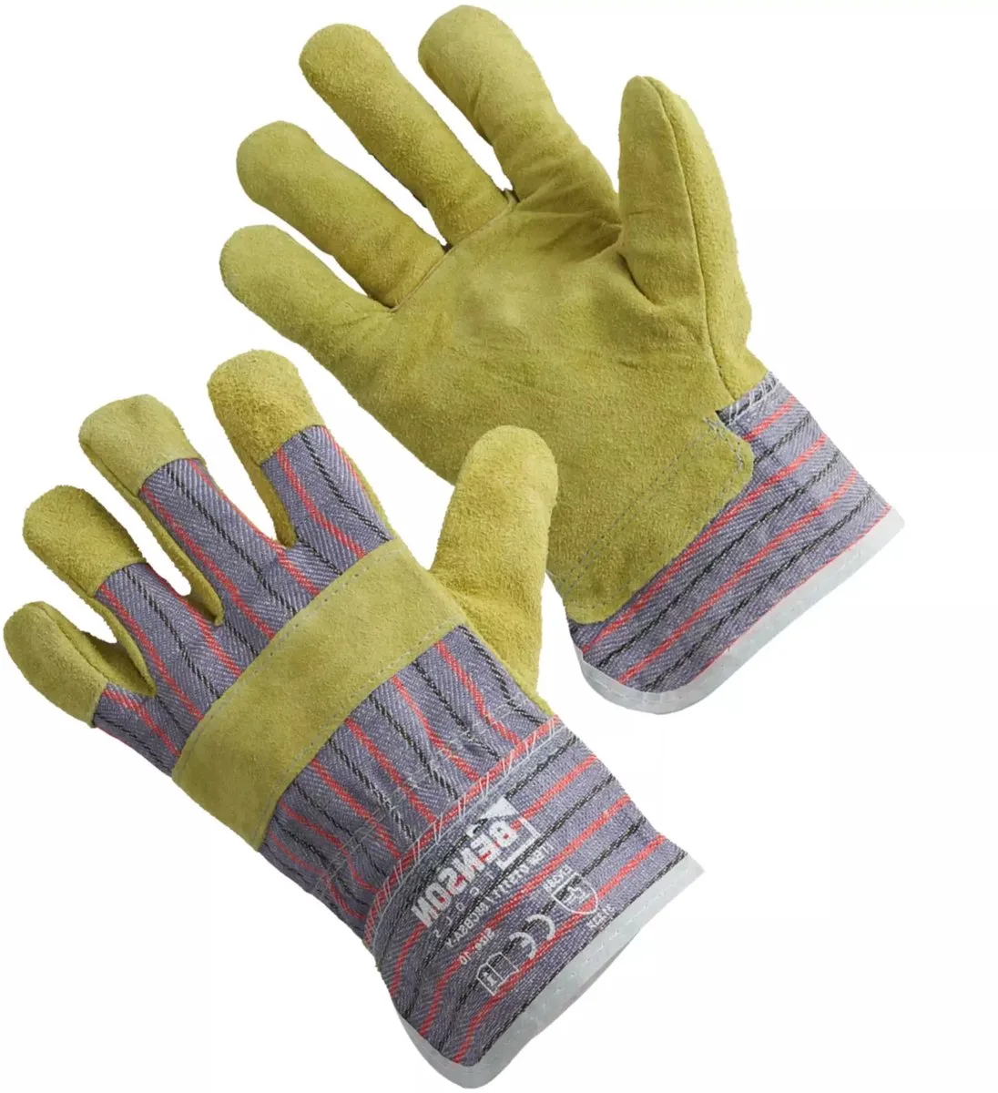 Werkhandschoenen rundsplitleder 3133x von Benson, Gelb – Produktbild