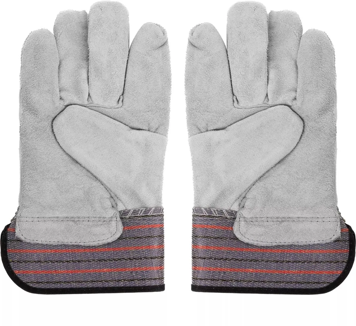 Werkhandschoenen rundsplitleder 3143x by Benson, Grey, Blue – product image