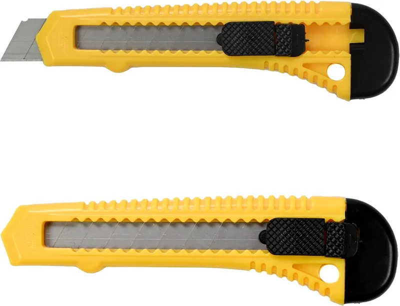 werkmes - Afbreekmes - Snijmes - 18 mm - Kleur von Benson, Gelb – Produktbild