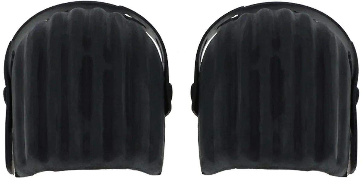 Zachte kniebeschermers - hard rubber - 2 stuks - schelpvormig van Benson, Zwart – productafbeelding