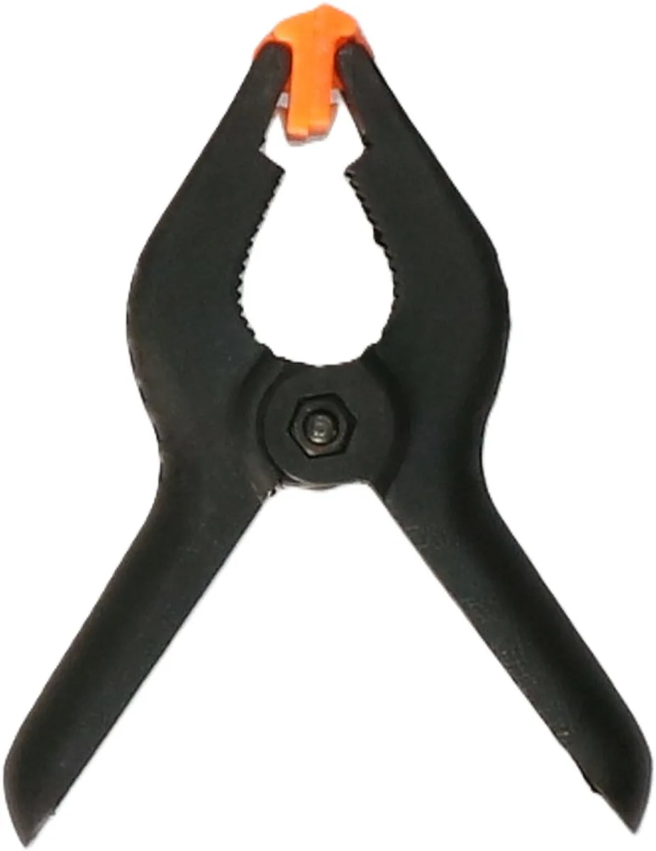 Zeilklem groot - heavy duty - 2x - 23 cm - lijmklemmen - marktklem van Benson, Zwart – productafbeelding