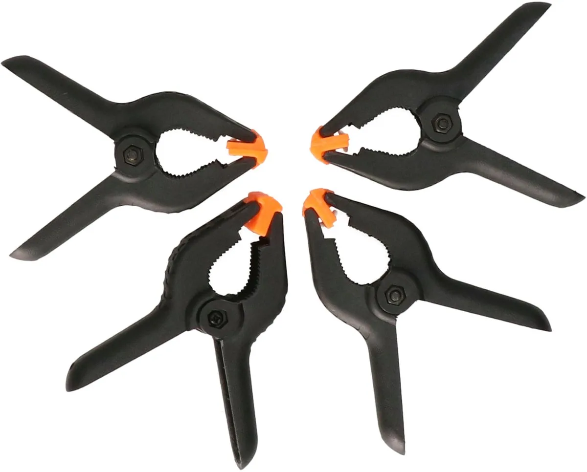 Zeilklem groot - heavy duty - 6x - 23 cm - lijmklemmen - marktklem van Benson, Zwart – productafbeelding