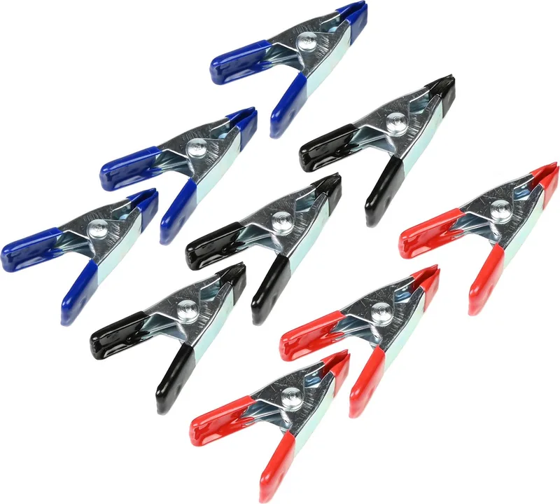 Zeilklemmen/veerklemmen - 12x - staal - 5 cm - mini lijmklemmen von Benson, Mehrfarbig – Produktbild