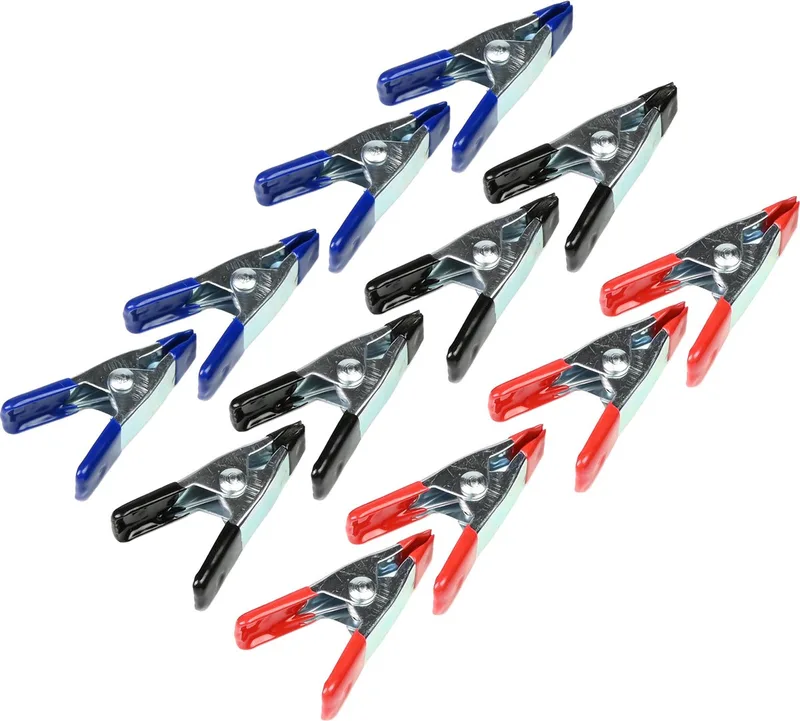 Zeilklemmen/veerklemmen - 18x - staal - 5 cm - mini lijmklemmen von Benson, Mehrfarbig – Produktbild