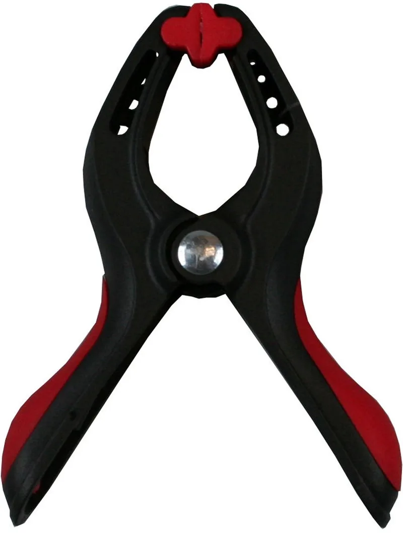 Zeilklemmen/veerklemmen - 1x - kunststof - 10 cm - profi lijmklemmen met rubber heft von Benson, Schwarz – Produktbild