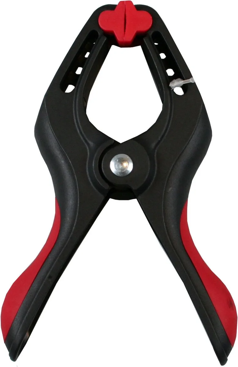 Zeilklemmen/veerklemmen - 1x - kunststof - 15 cm - profi lijmklemmen met rubber heft de Benson, Noir – image du produit